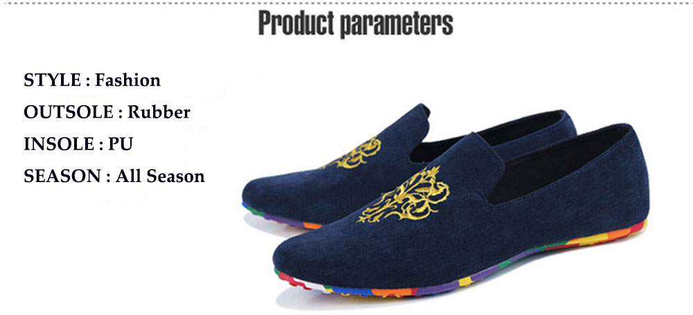 Casual Pure Color Slip On Nubuck Leather Colorful Soles Moccasins Shoes for Men