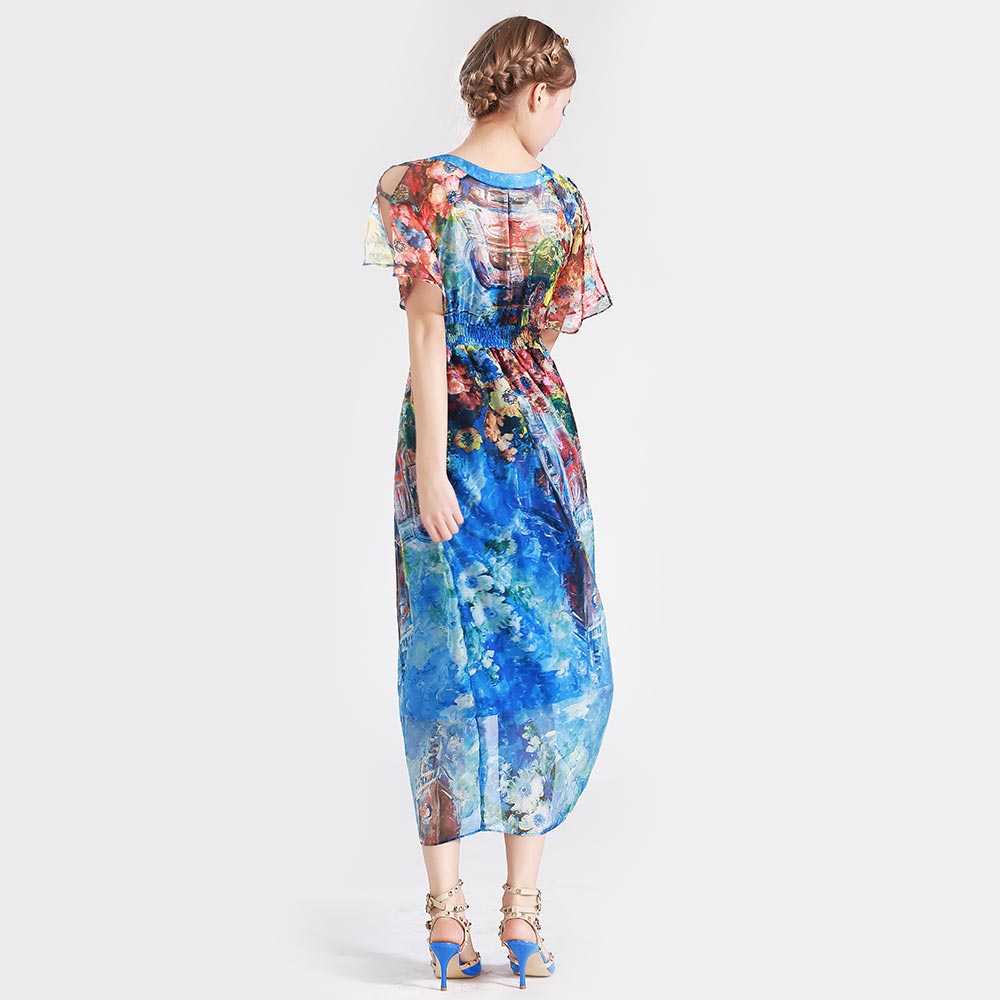 Bohemian Style Printed Maxi Dress