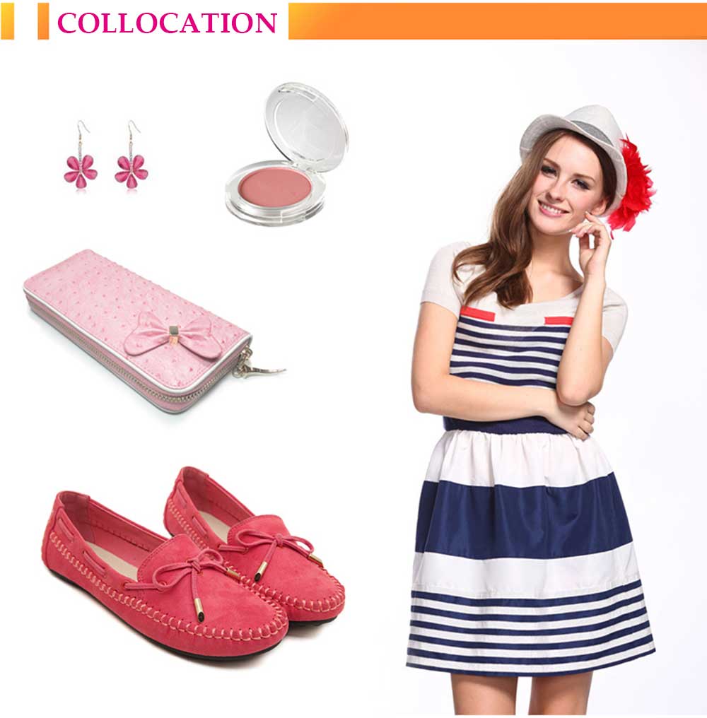 Fashionable Handwork Bowknot Design Round Toe Women Flat Shoes