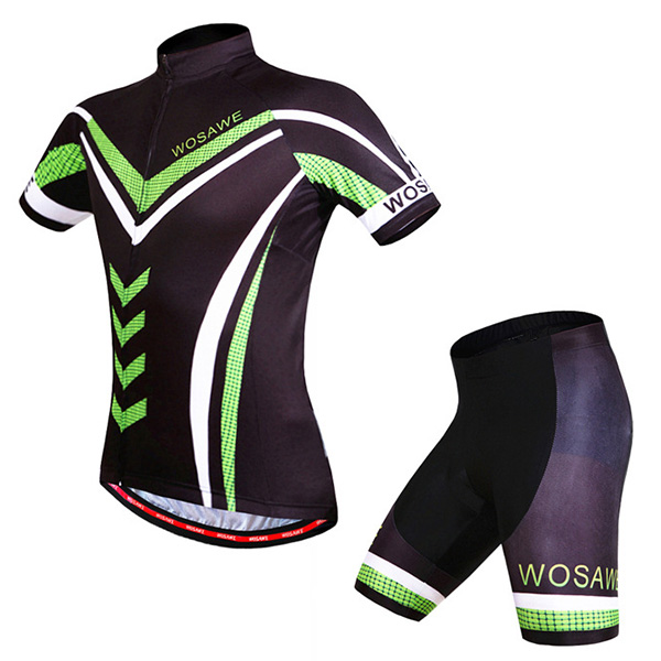 High Quality Geometric Pattern Summer Short Sleeve Cycling Jersey +Shorts For Unisex