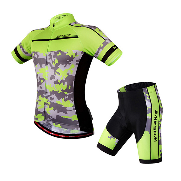 Good Quality Outdoor Short Sleeves Camouflage Pattern Cycling Suits For Unisex
