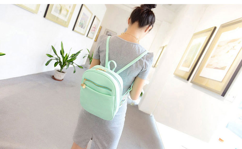 Guapabien Ladder Lock Button Shape Zipper Head Solid Color Portable Bag ...