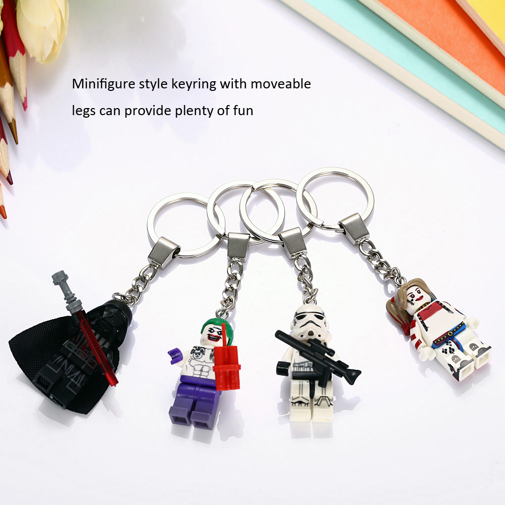 Alloy + Plastic Key Chain Hanging Pendant Clown Style Keyring Movie Product for Decoration