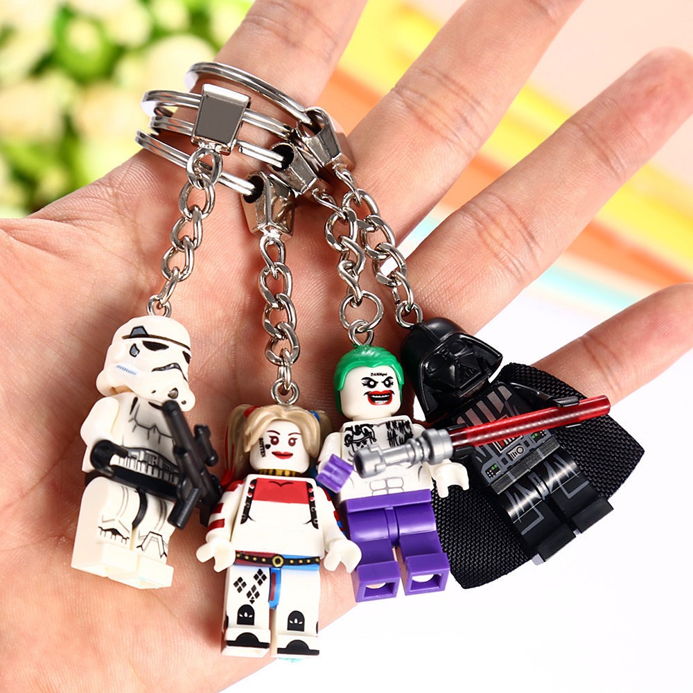 Alloy + Plastic Key Chain Hanging Pendant Clown Style Keyring Movie Product for Decoration