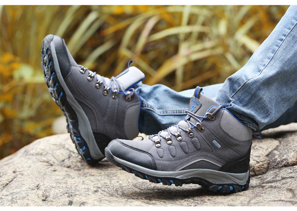 Casual Outdoor Block Color Lace Up Hiking Sports Shoes for Women