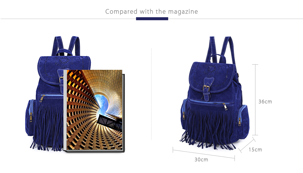 Retro Engraving and Fringe Design Women's Satchel