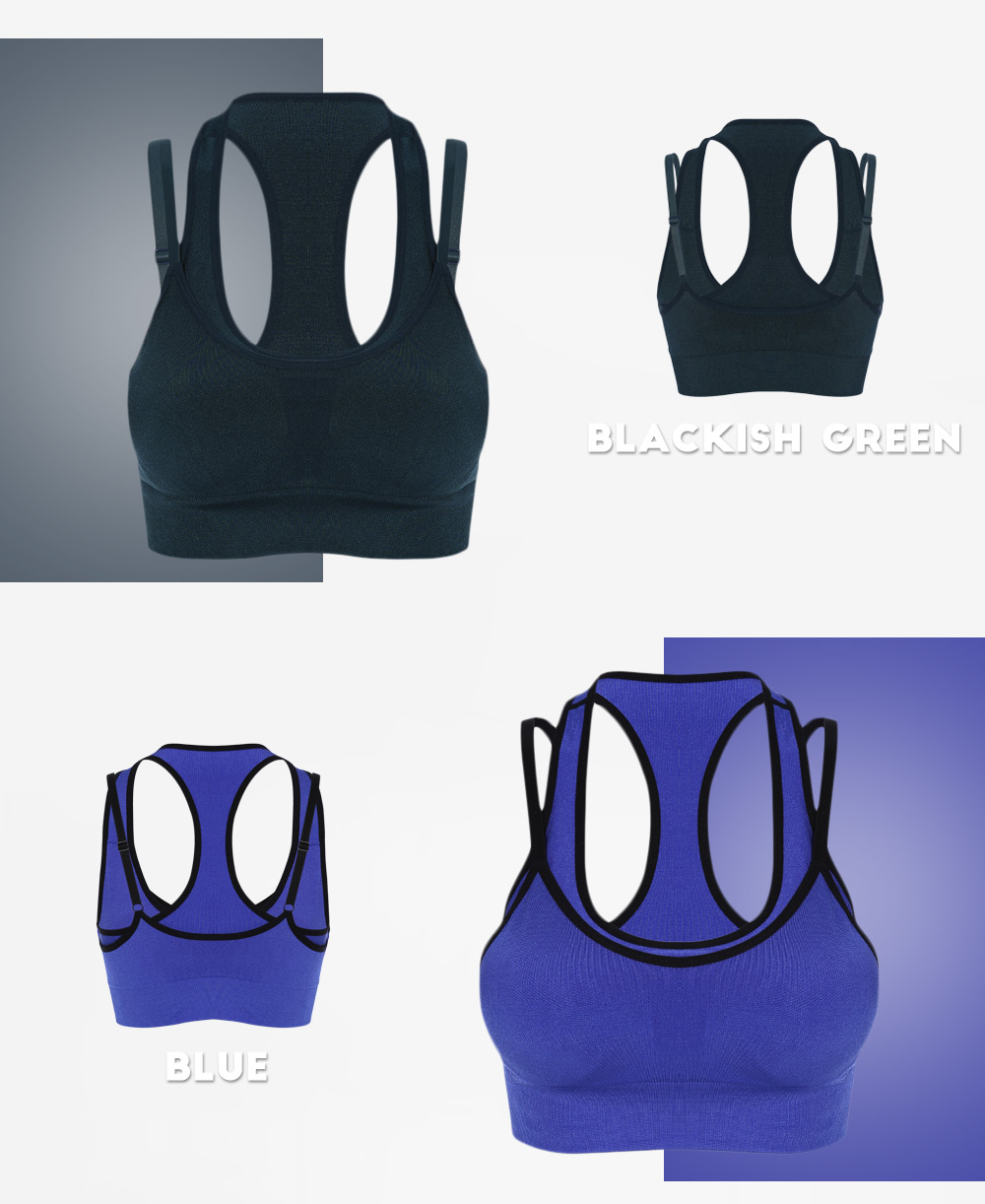 Trendy Spaghetti Strap Layered Pad Women Sports Bra