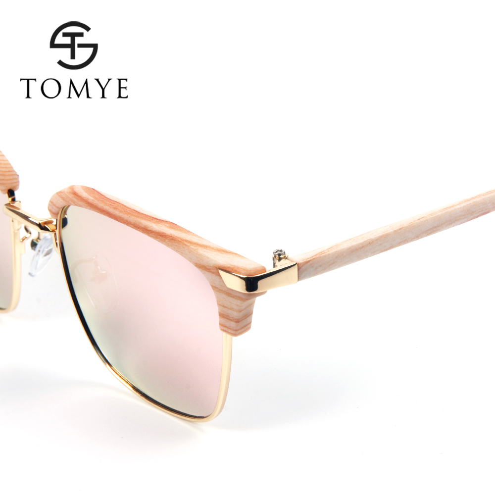 TOMYE 55911 2018 New Fashion PC Metal Square Frame Color Polarized Sunglasses for Women and Men