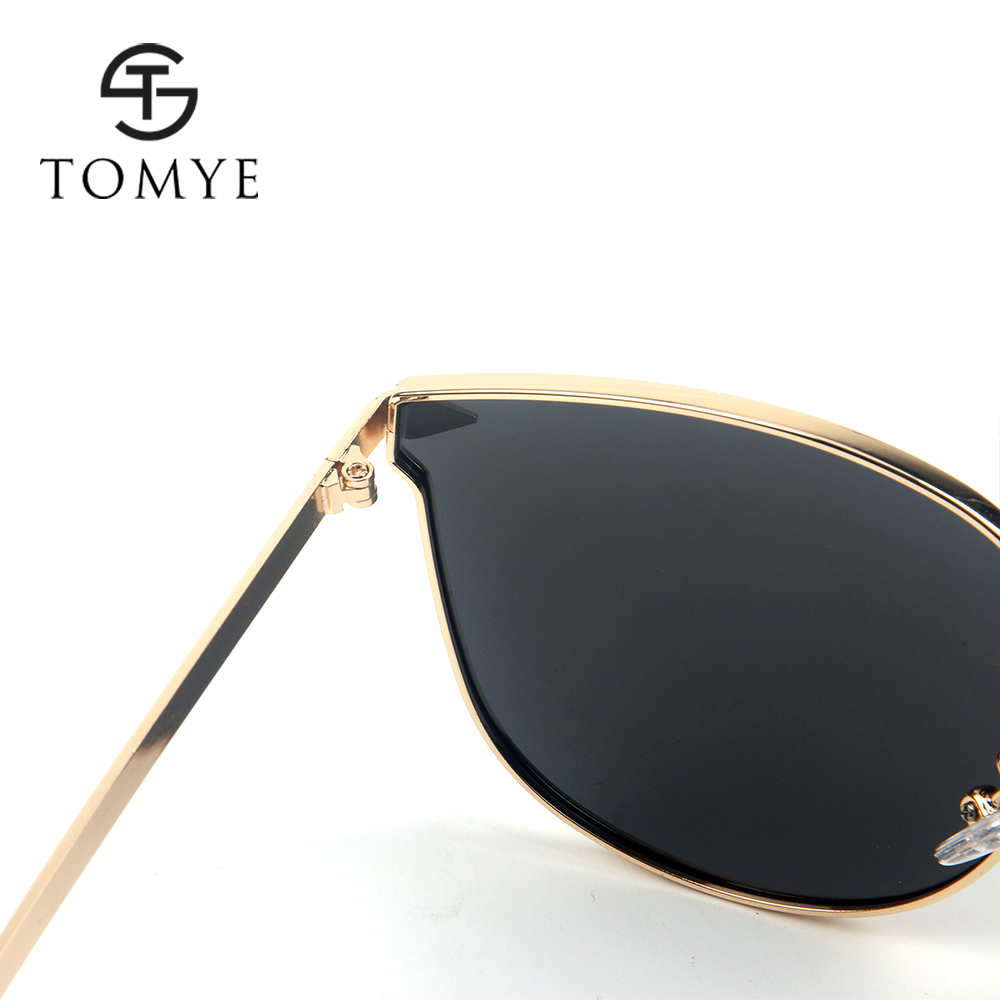 TOMYE 55905 2018 New Metal Arrow Cat Eye Polarized Sunglasses for Women