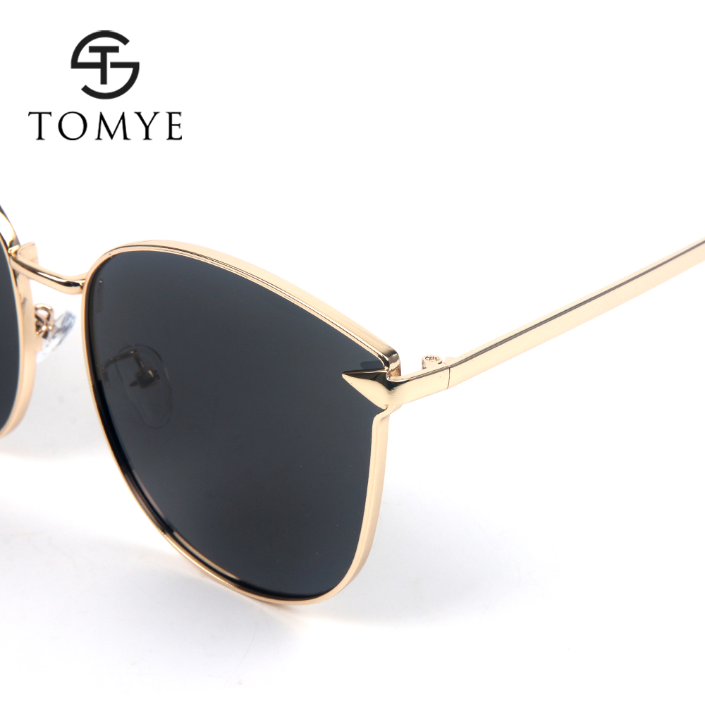 TOMYE 55905 2018 New Metal Arrow Cat Eye Polarized Sunglasses for Women