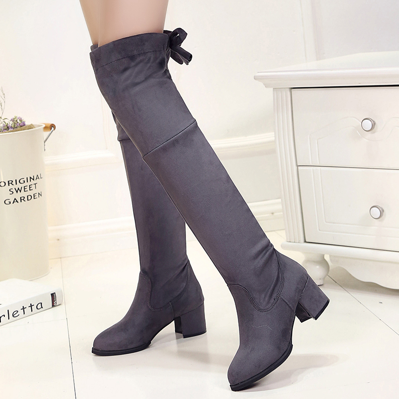 Autumn Winter Boots Velvet Thick Tie Women's Boots