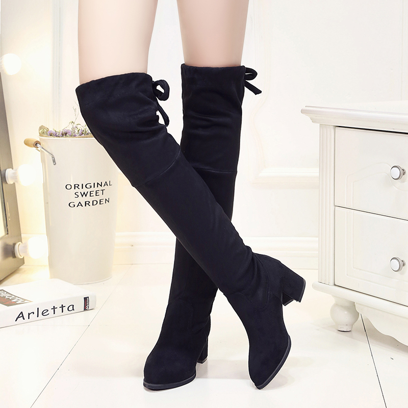 Autumn Winter Boots Velvet Thick Tie Women's Boots