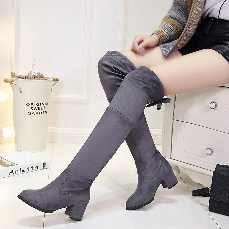 Autumn Winter Boots Velvet Thick Tie Women's Boots