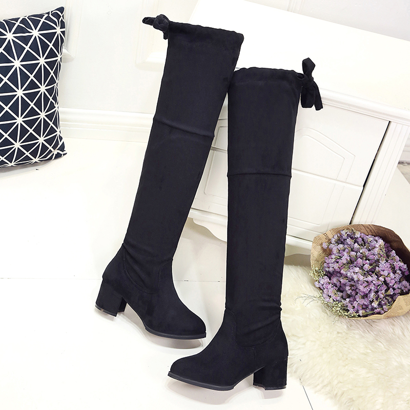 Autumn Winter Boots Velvet Thick Tie Women's Boots