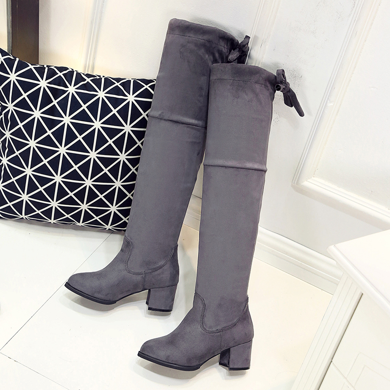 Autumn Winter Boots Velvet Thick Tie Women's Boots