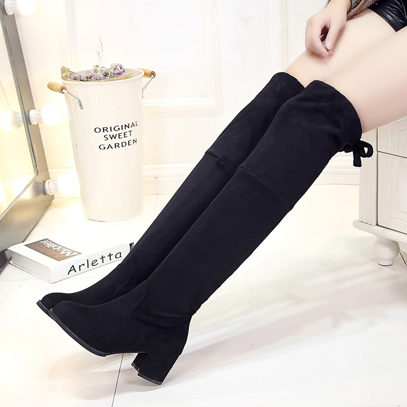 Autumn Winter Boots Velvet Thick Tie Women's Boots