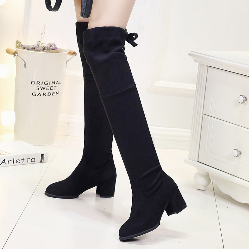 Autumn Winter Boots Velvet Thick Tie Women's Boots