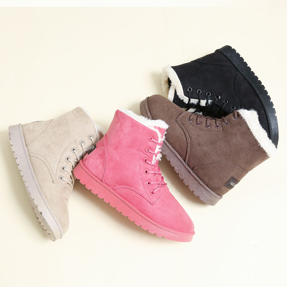 Women Suede Leather Low Heel Ankle Boots