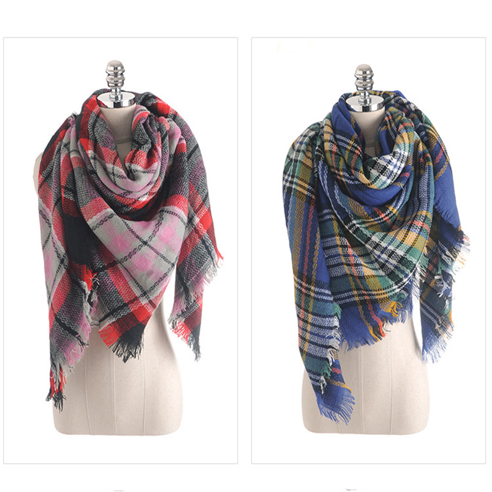 Salybaby New Color Imitation Cashmere Scarf Plaid Scarf