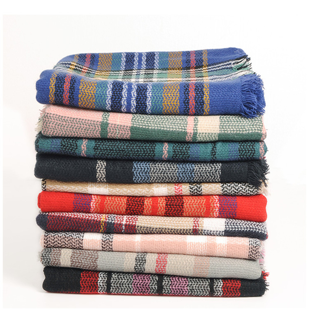 Salybaby New Color Imitation Cashmere Scarf Plaid Scarf