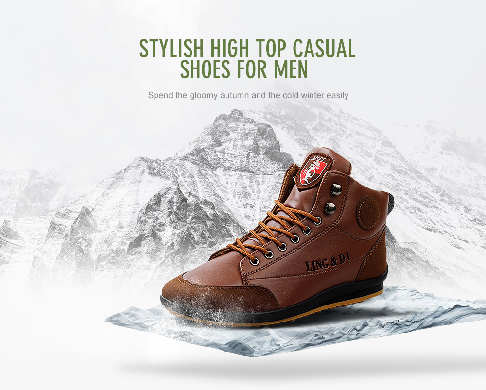 Stylish Warmest Soft Ankle Casual Leather Shoes for Men