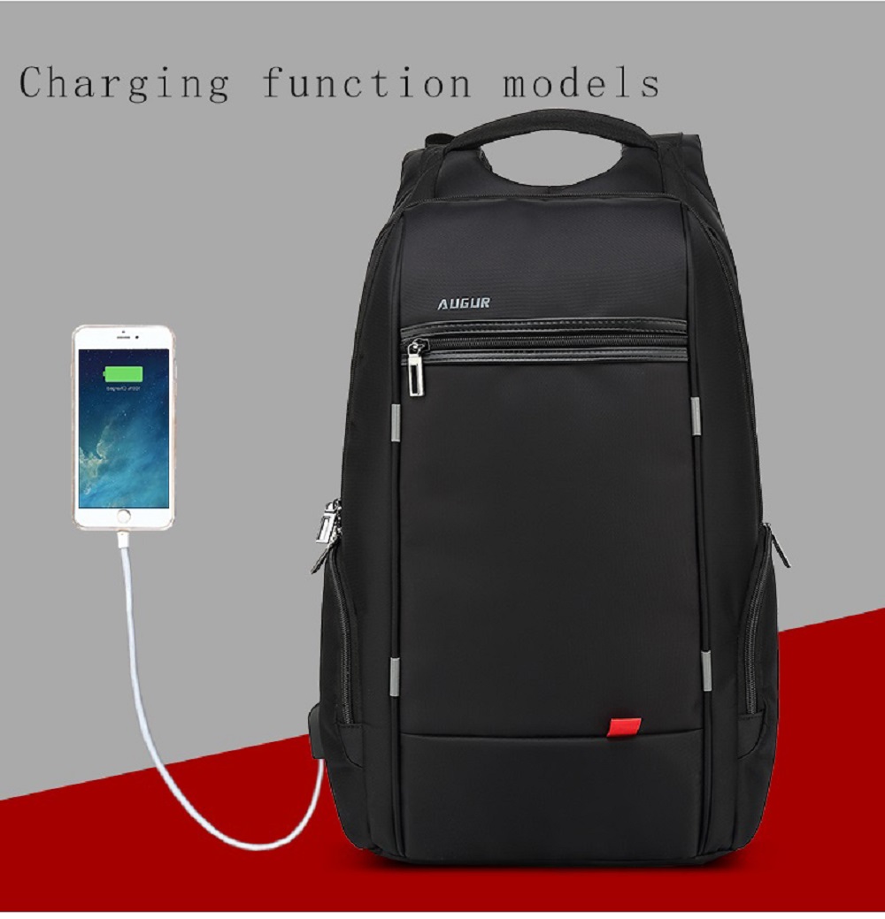 AUGUR Brand Men Women Backpacks USB Charging Laptop Male Teenagers School Large Capacity Casual Travel Bags