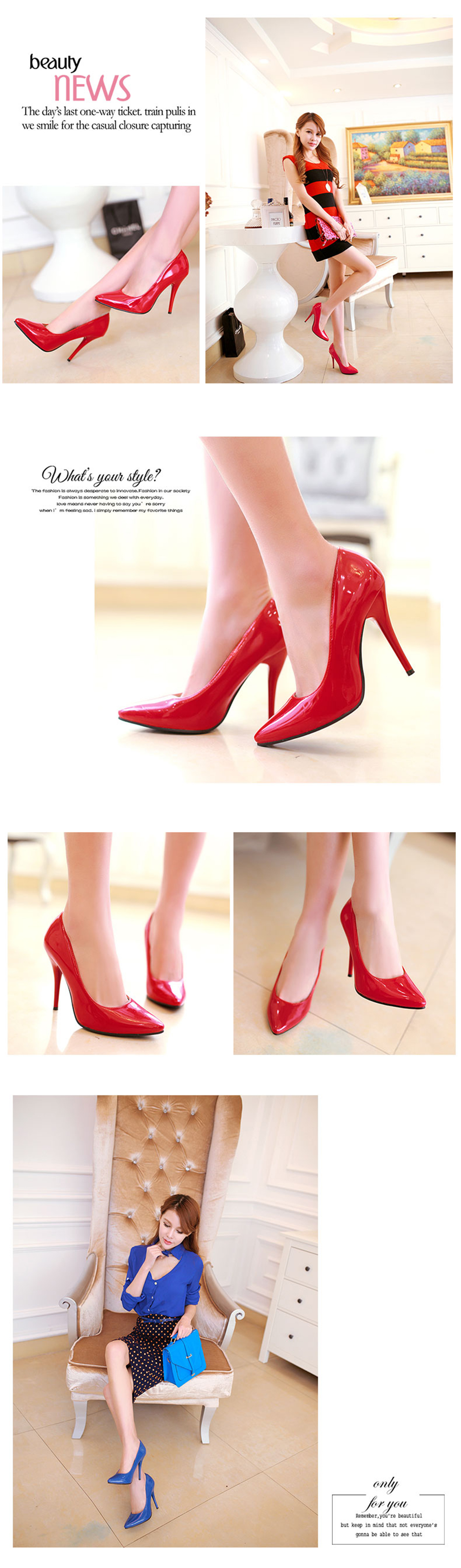 Sexy High and Thin with A Shallow-Top Single-Shoe Ball Wedding Women'S Shoes