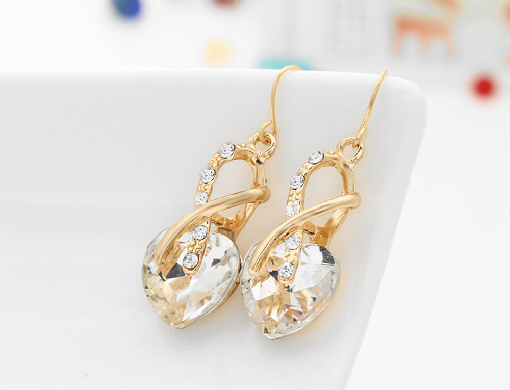 Luxury Crystal Earrings Necklace Jewelry Set