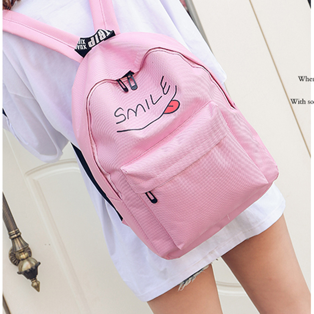 Girls Backpack Set 3 Pcs Letter Cartoon Girls Bags