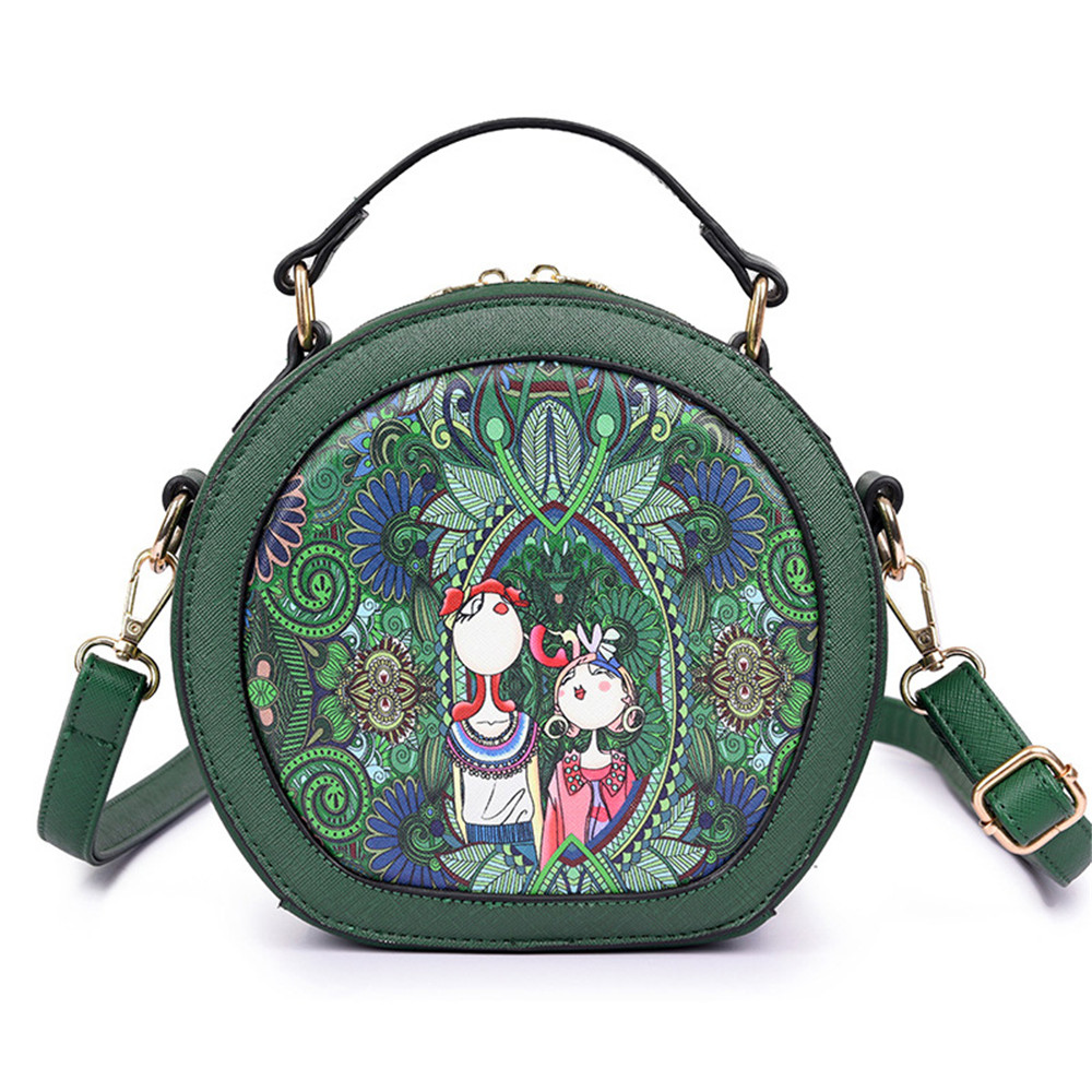 Forest Circular Bags Women Shoulder Bag Designer Ladies Handbag Fashion