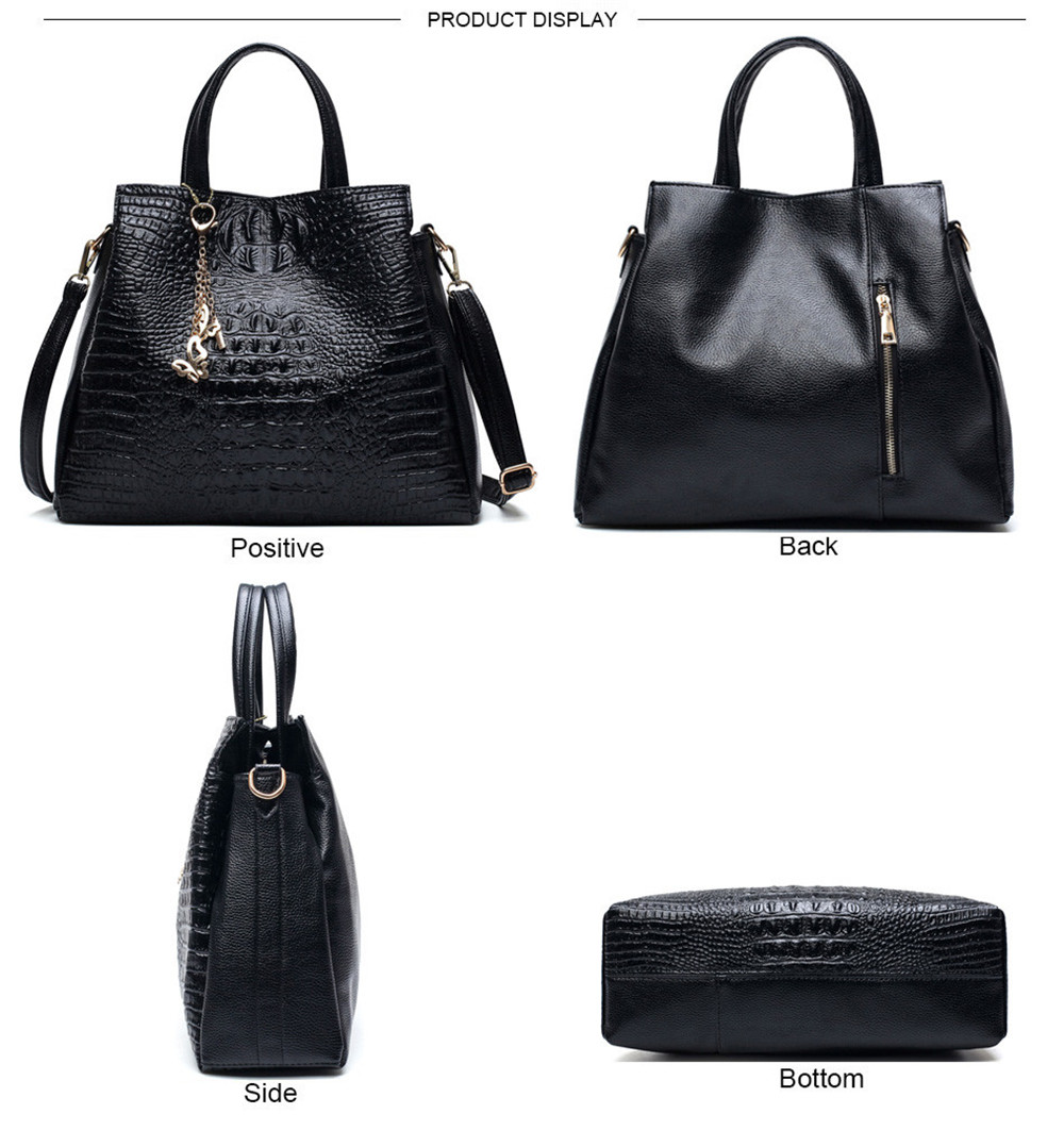 Fashion PU Leather Shoulder Bags Brand High Quality Ladies Tote Bag Women Big Handbags 2 pieces