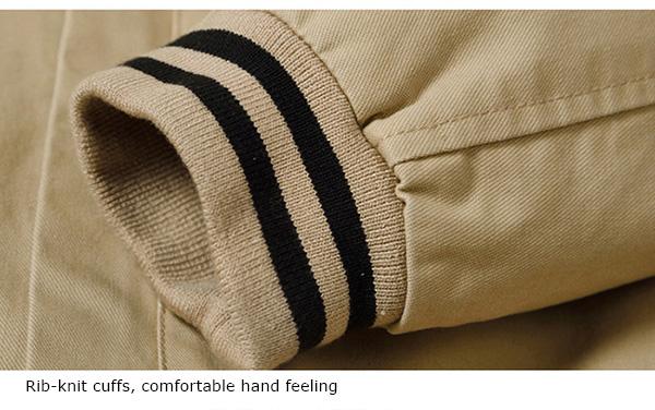 Stripe Casual Zip Up Jacket