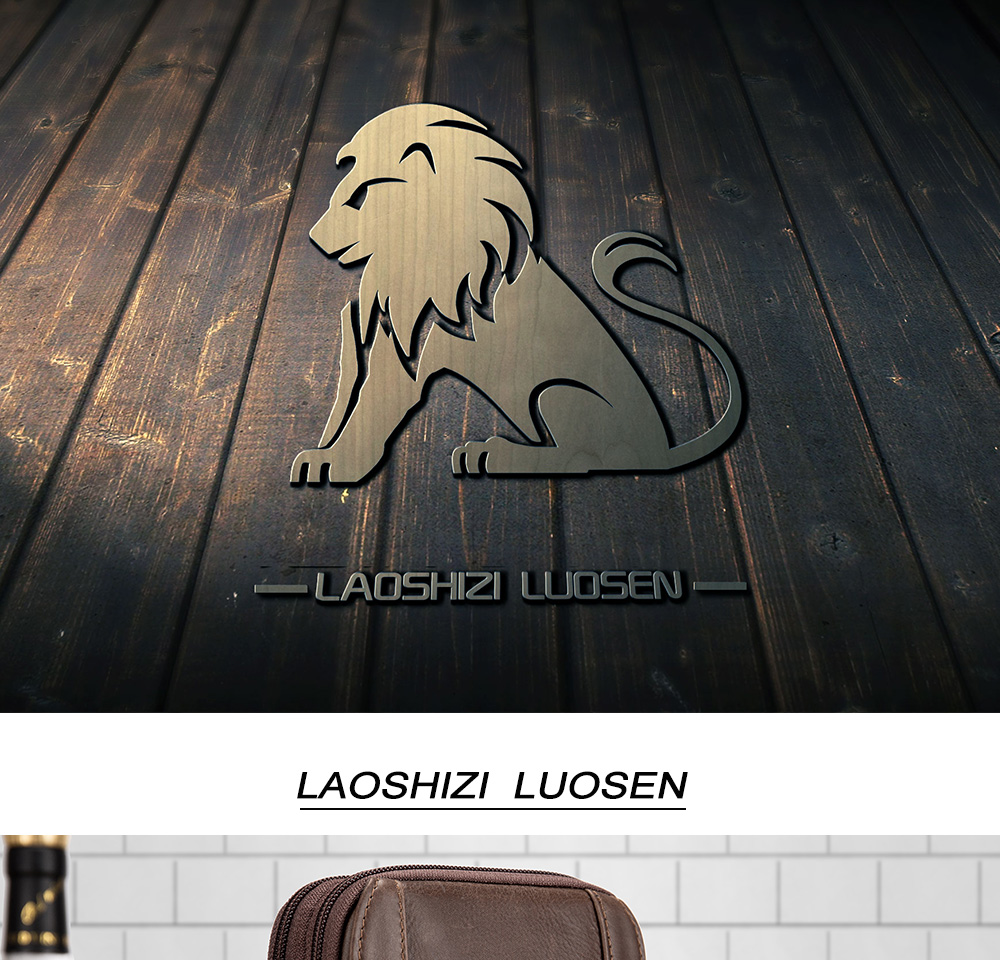 LAOSHIZI LUOSEN Spring New Arrival Genuine Leather Cowhide for Men's Cell Phone Bags