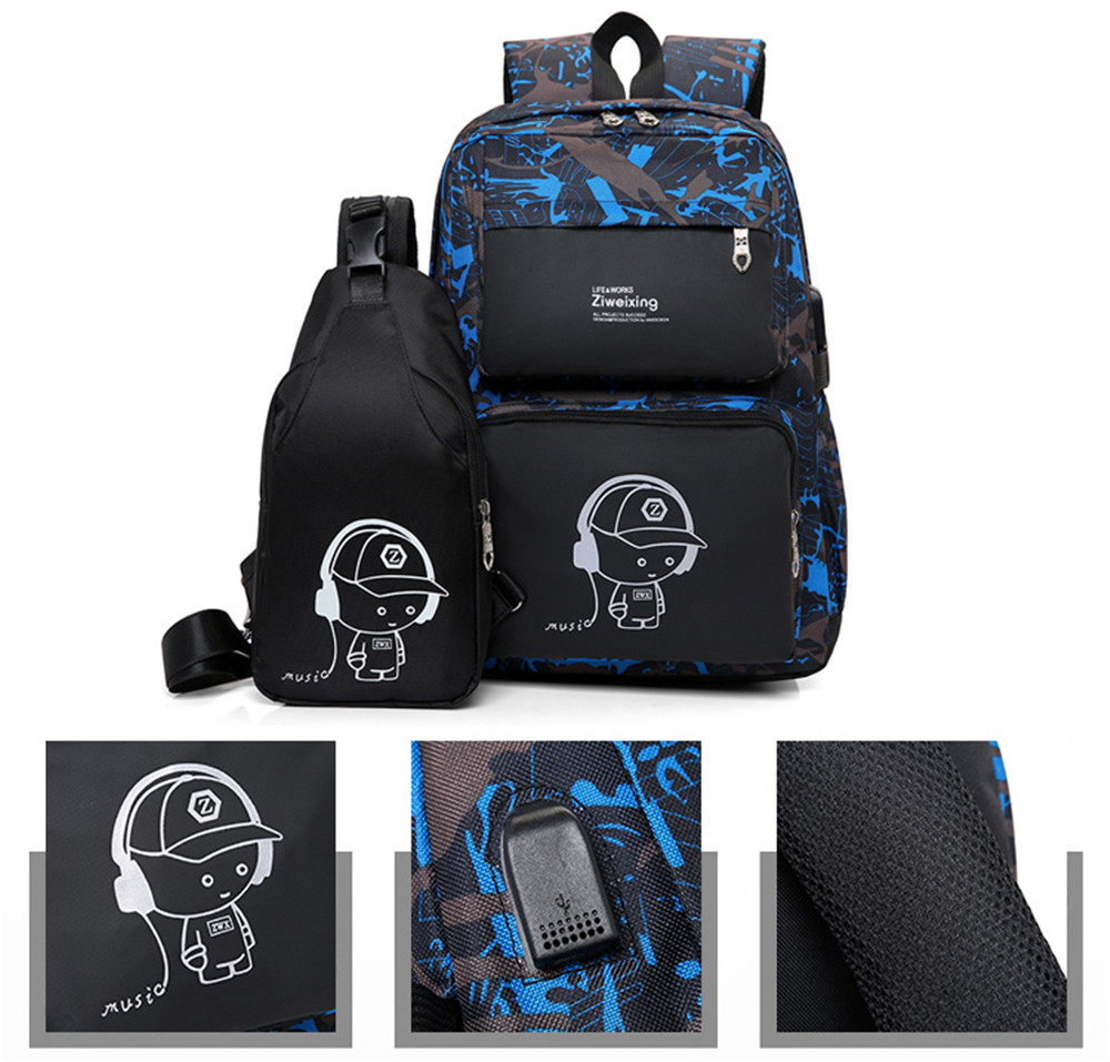 Men Backpacks Luminous Printing Women Backbag High Quality School Bags For Teenage Girls Cute Bookbags Mochila