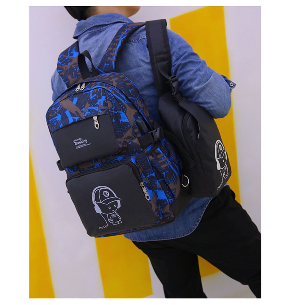 Men Backpacks Luminous Printing Women Backbag High Quality School Bags For Teenage Girls Cute Bookbags Mochila