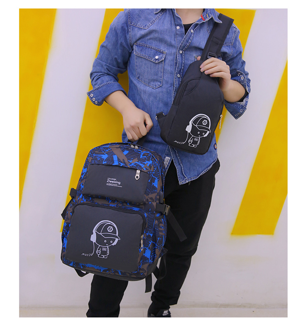 Men Backpacks Luminous Printing Women Backbag High Quality School Bags For Teenage Girls Cute Bookbags Mochila