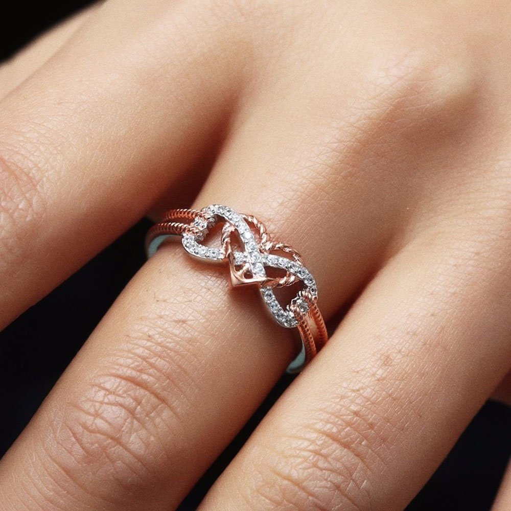 Heart Shaped Cross Couple Ring