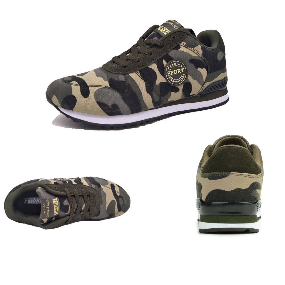 ZEACAVA Men's Canvas Pattern Camouflage Ventilate Fashion Sports Shoes