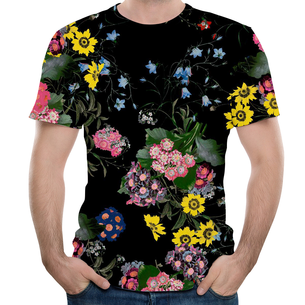 2018 Men's Summer New 3D Print Fashion Sports Short Sleeve T-shirt