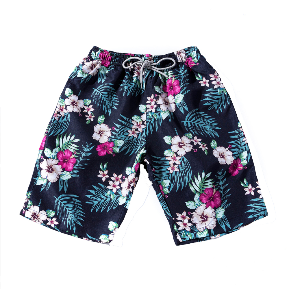 Summer Men's Fast Dry Pants Seaside Holiday Shorts Printed Swimming Beach Pants