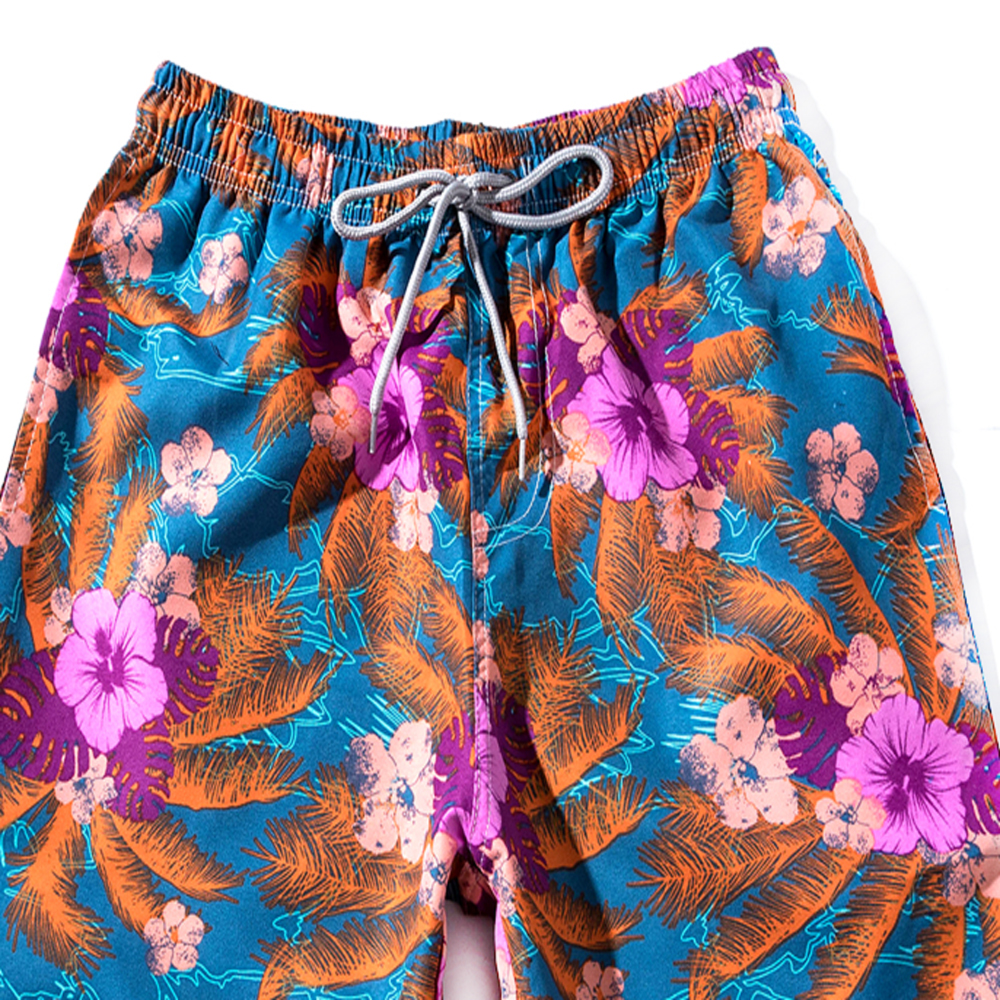 Summer Men's Fast Dry Pants Seaside Holiday Shorts Printed Swimming Beach Pants