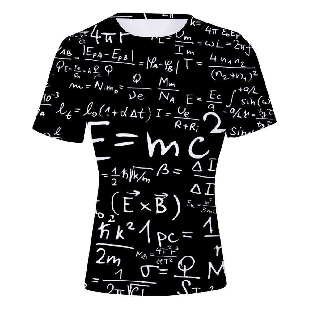 2018 New Equation Print 3D T-Shirt