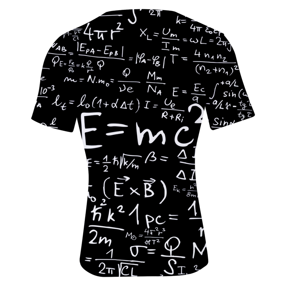 2018 New Equation Print 3D T-Shirt