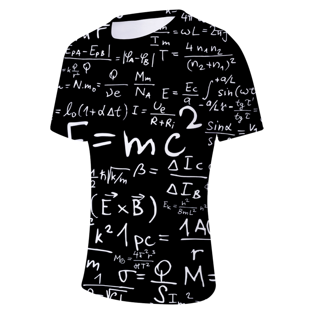 2018 New Equation Print 3D T-Shirt