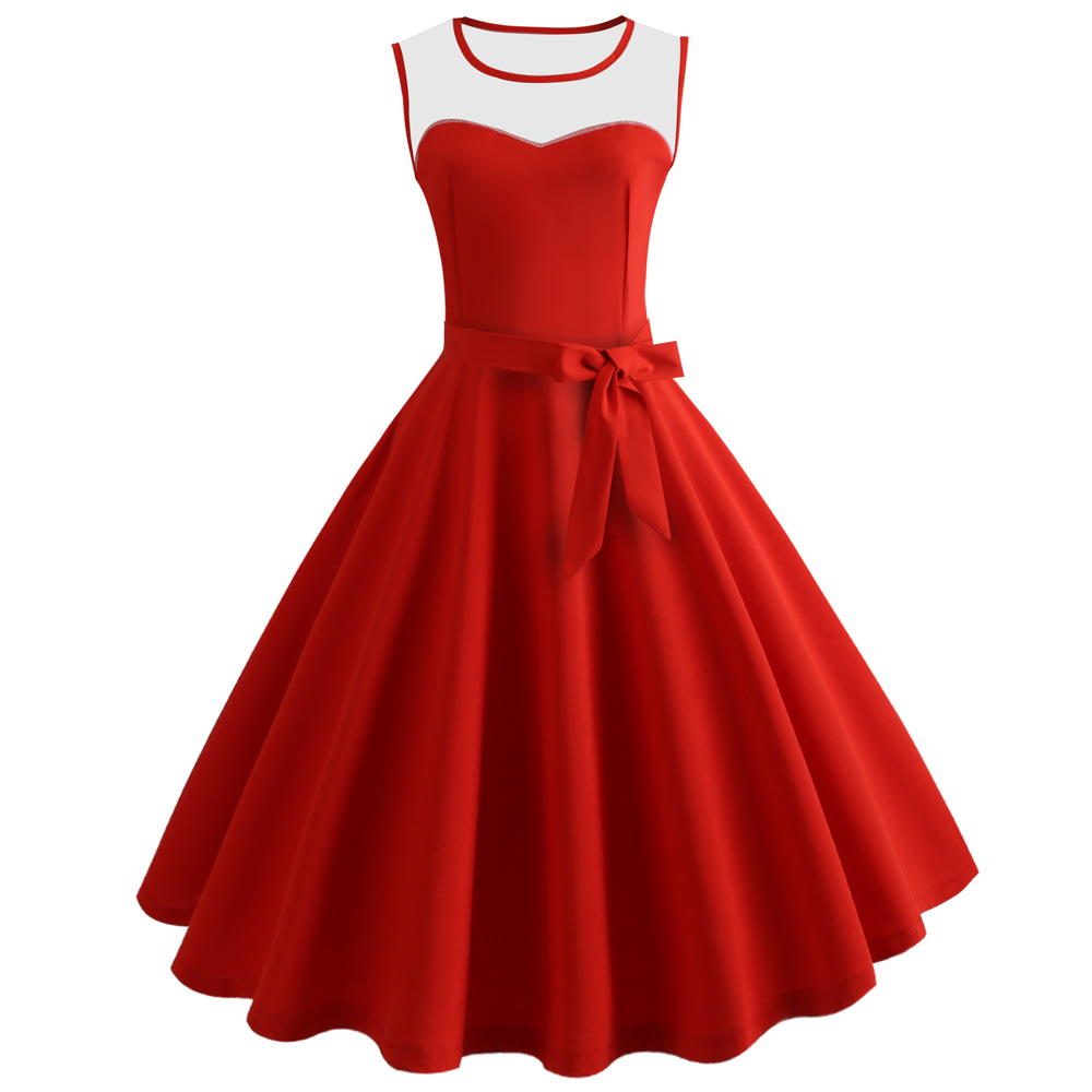 Hepburn Vintage Series Women Dress Spring And Summer Grenadine ...