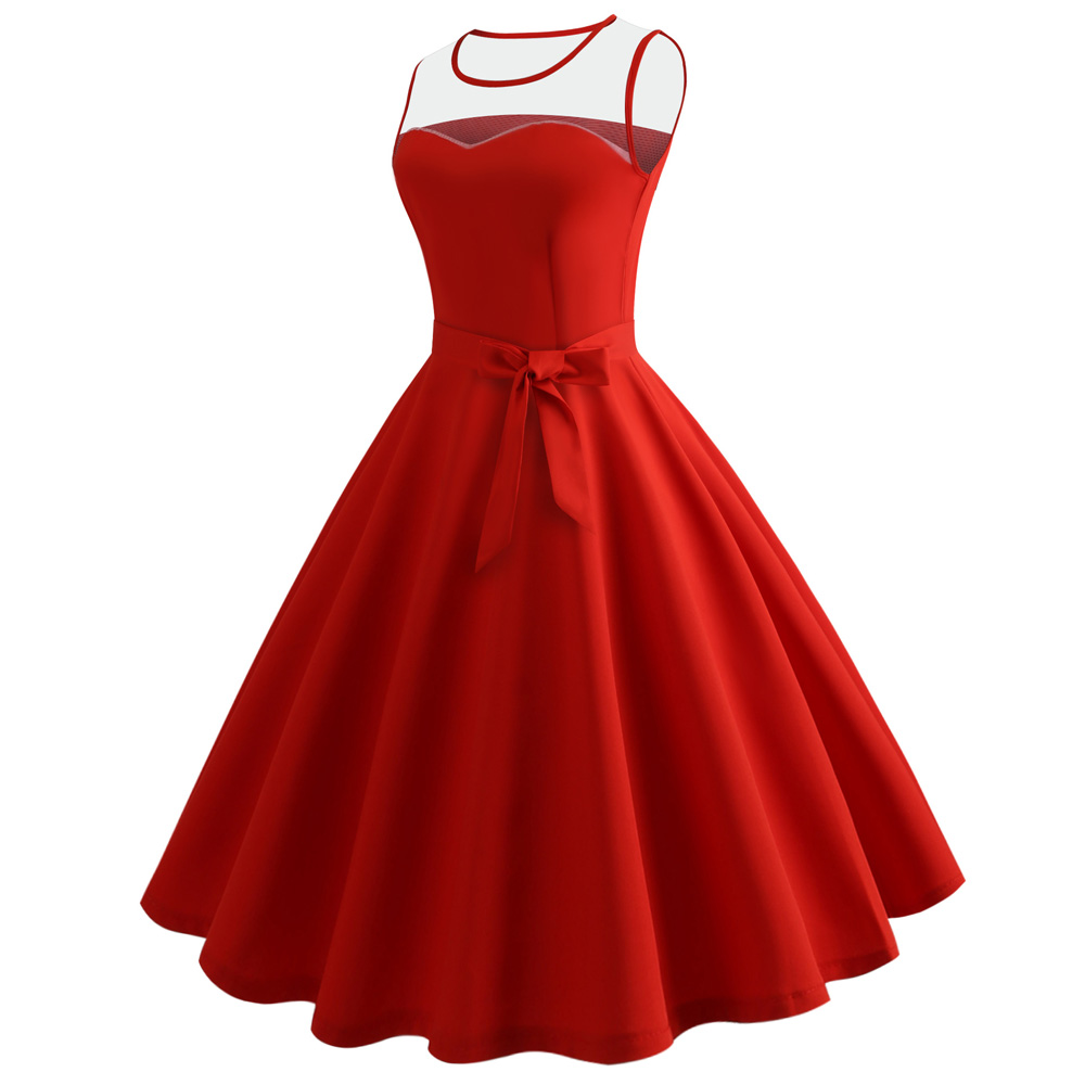 Hepburn Vintage Series Women Dress Spring And Summer Grenadine ...