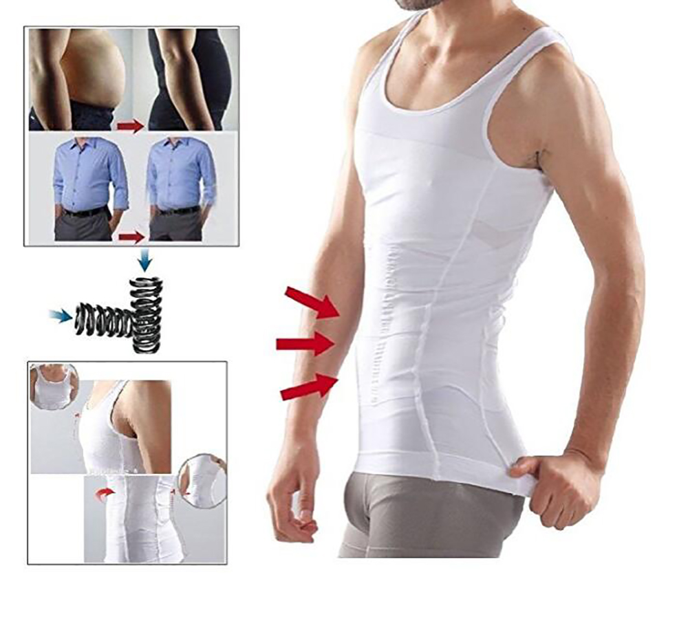 Men's Body Shaper Slimming Shirt Tummy Waist Vest