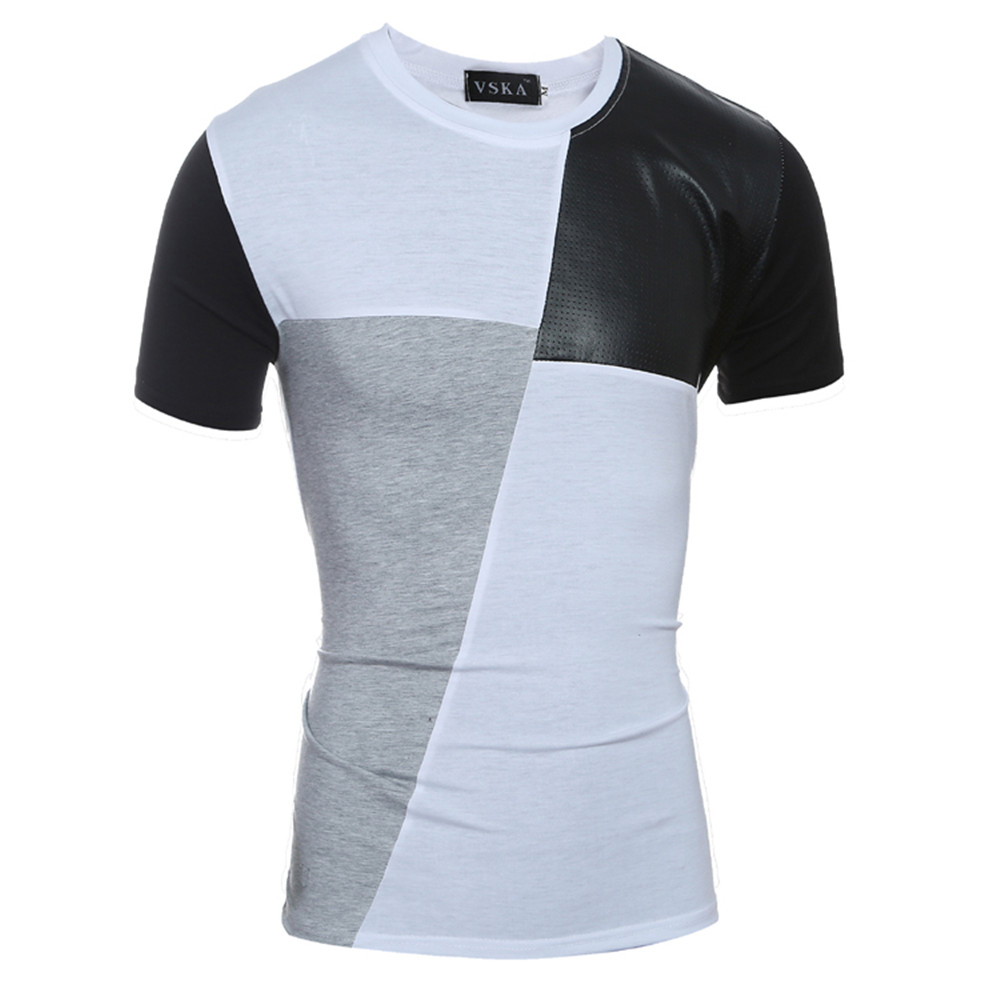New Fashion Mixed Colors Men's Casual Slim Short-Sleeved Round Neck T-Shirt