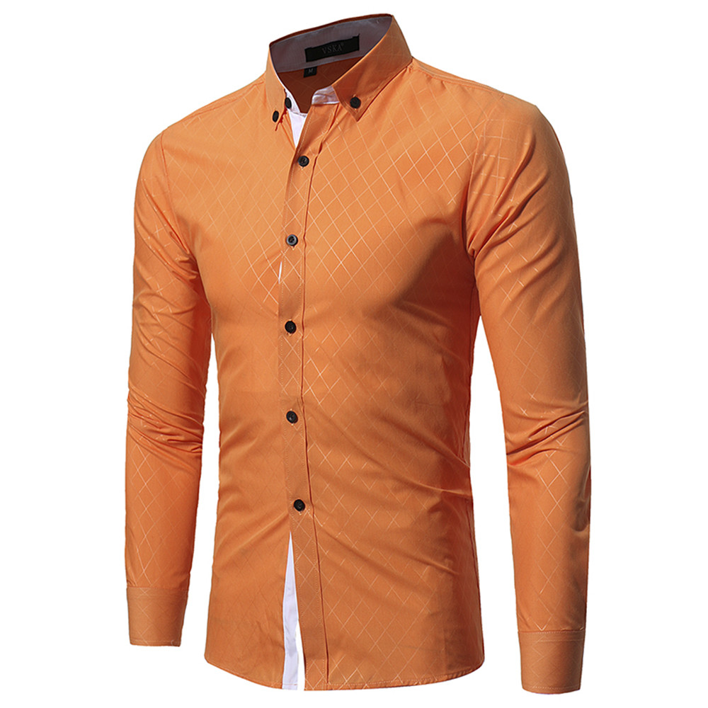 New Umber Lingge Men's Casual Slim Shirt