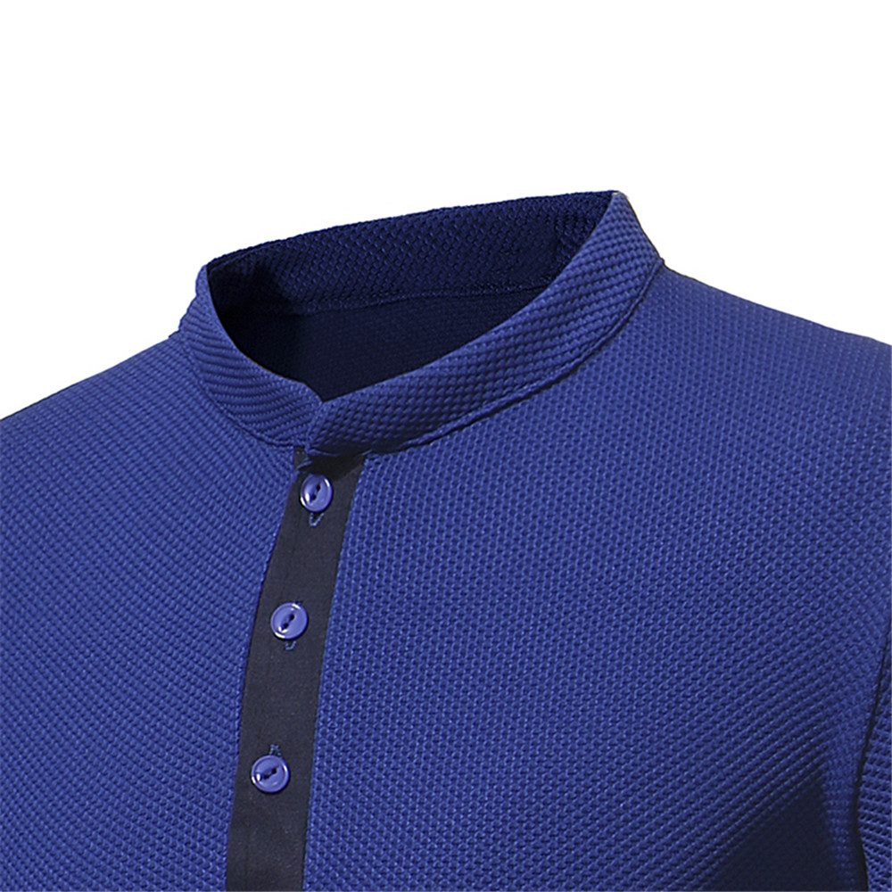 New Corn Fabric Men's Classic Collar Casual Slim Long-Sleeved T-Shirt